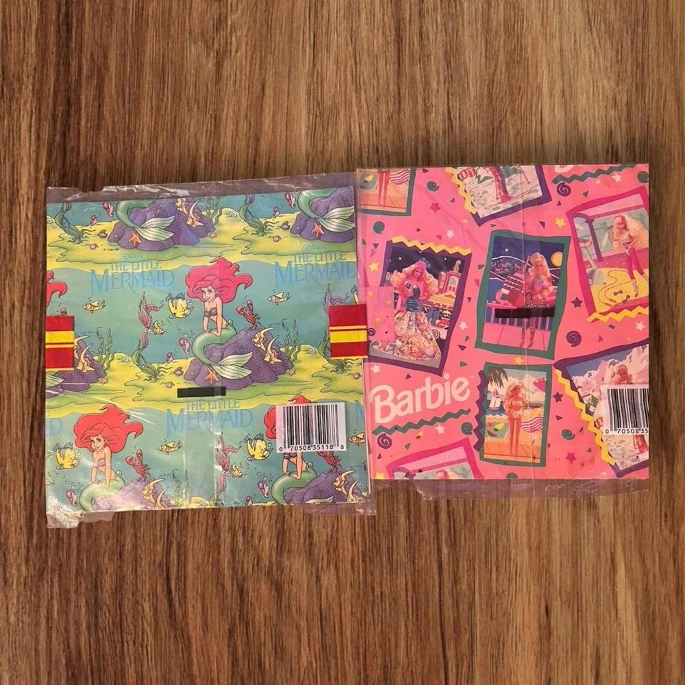 Vintage‎ Barbie and The Little Mermaid Cleo Gift Wrapping Paper